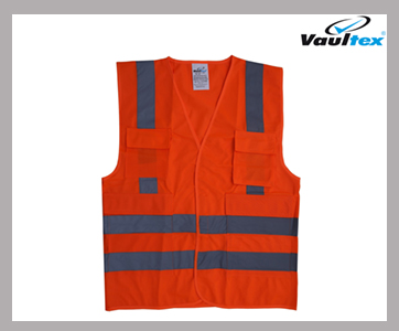 REFLECTIVE FABRIC VEST WITH 4 POCKETS