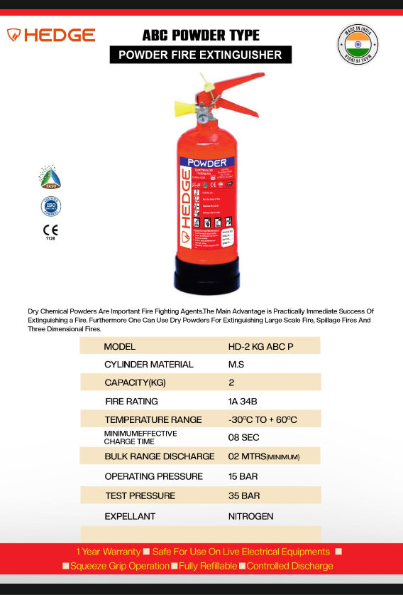 HEDGE FIRE EXTINGUISHER DCP 2KG
