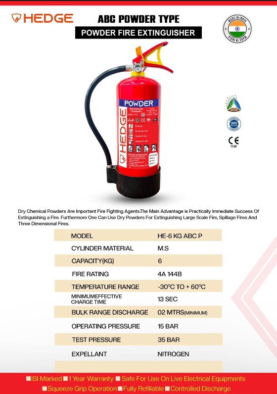 HEDGE FIRE EXTINGUISHER DCP 6KG