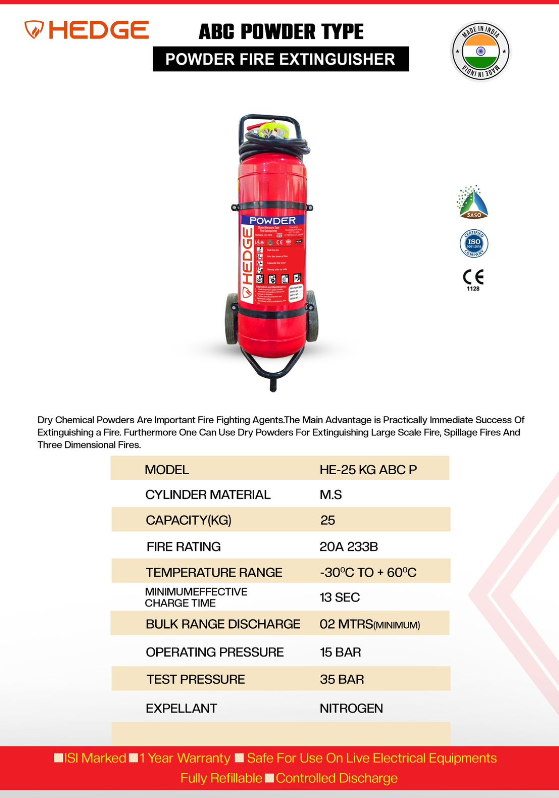 HEDGE FIRE EXTINGUISHER DCP 25KG