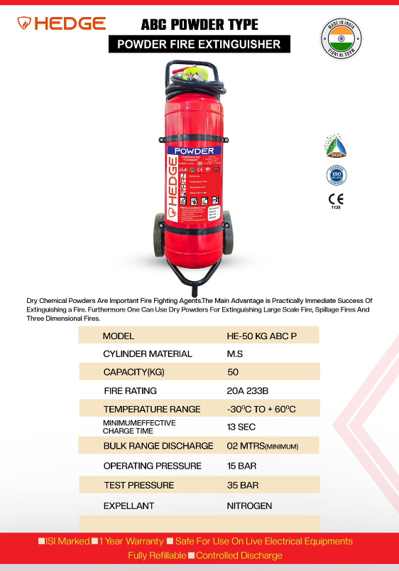 HEDGE FIRE EXTINGUISHER DCP 50KG
